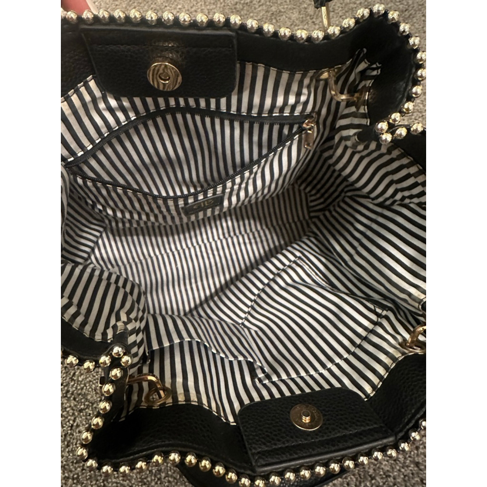 Alexis Bendel Black Gold Studded Tote Bag - Picture 4 of 13